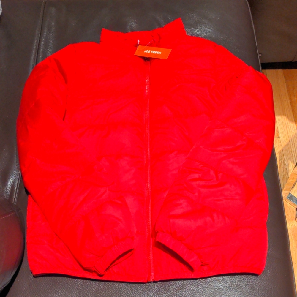 Girls red puffer coat